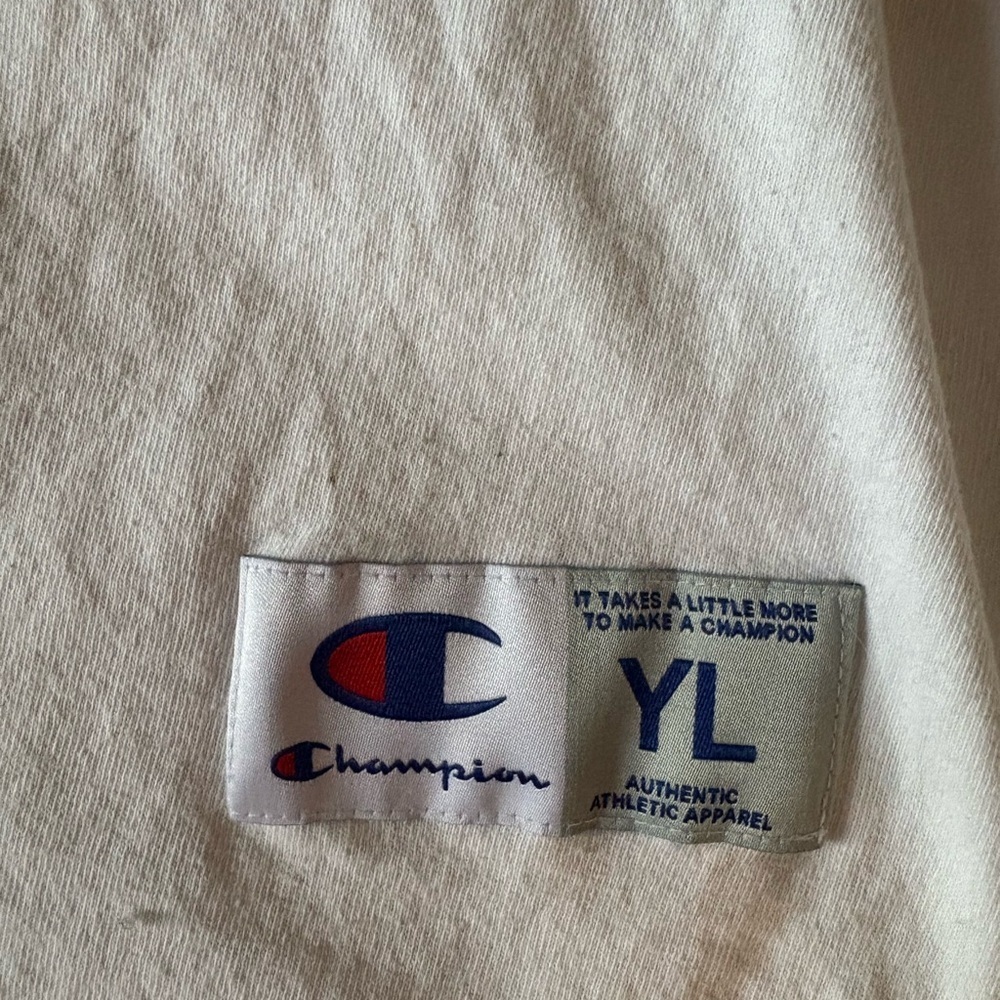 Champion Kids' Navy and White Raglan Shirt youth large baseball - Picture 2 of 3